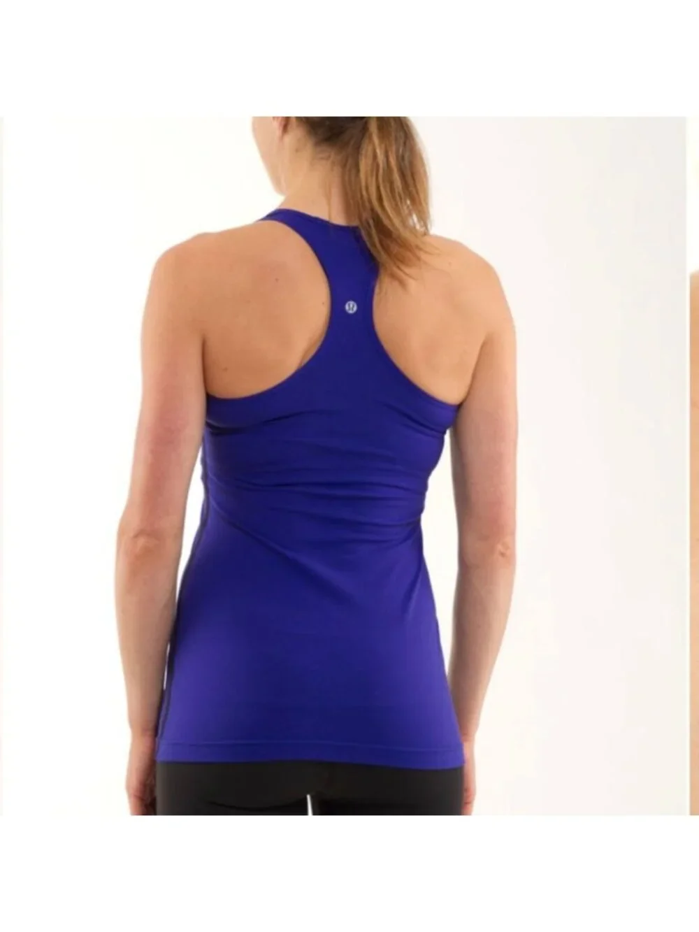 Lululemon Cool Racerback *Bonded reversible Pigment Blue / Black stripe